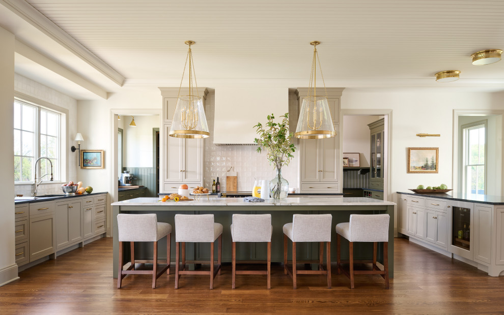 Home design - farmhouse home design idea in Baltimore