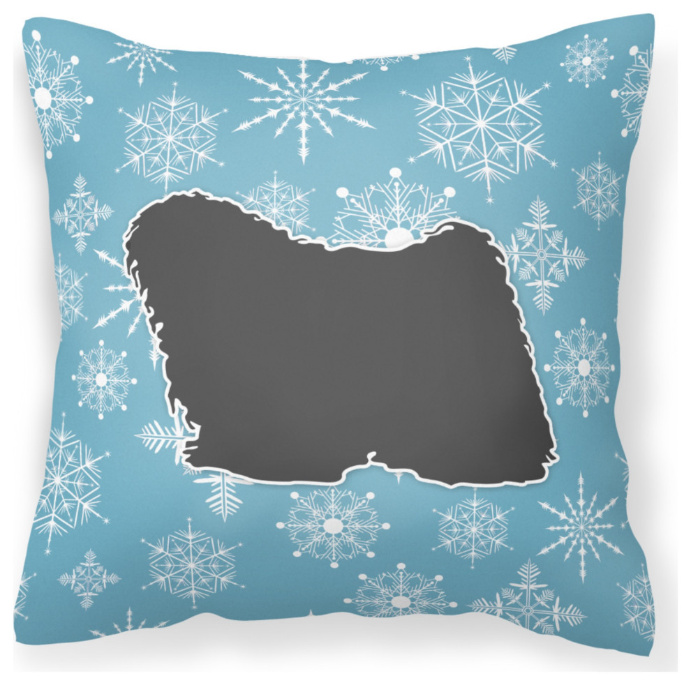 Bb3563Pw1818 Winter Snowflake Puli Fabric Decorative Pillow
