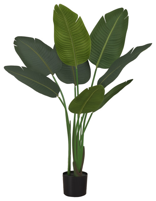 Artificial Plant, 44" Tall, Indoor, Floor, Greenery, Potted, Green Leaves