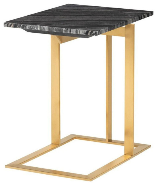 Avianna Black Wood Side Table Contemporary Side Tables And End