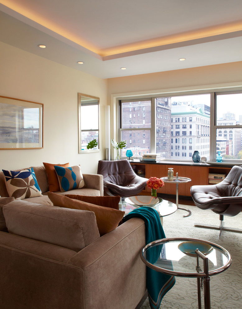 Living room - contemporary living room idea in New York
