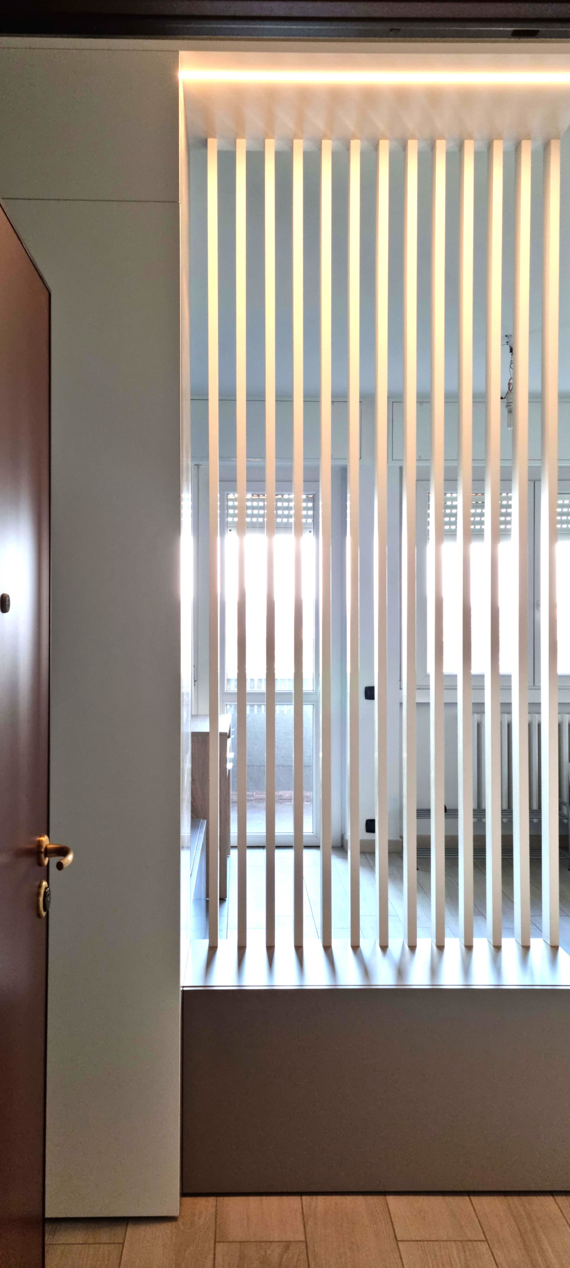 Arredo su misura per Living con zona studio