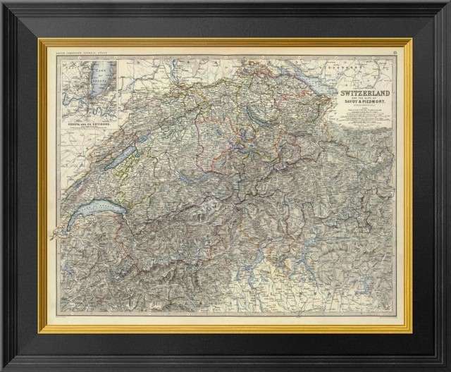 Kunstdruck Schweiz Savoy 1861 - 90x117cm Auf Mattem Papier 220g