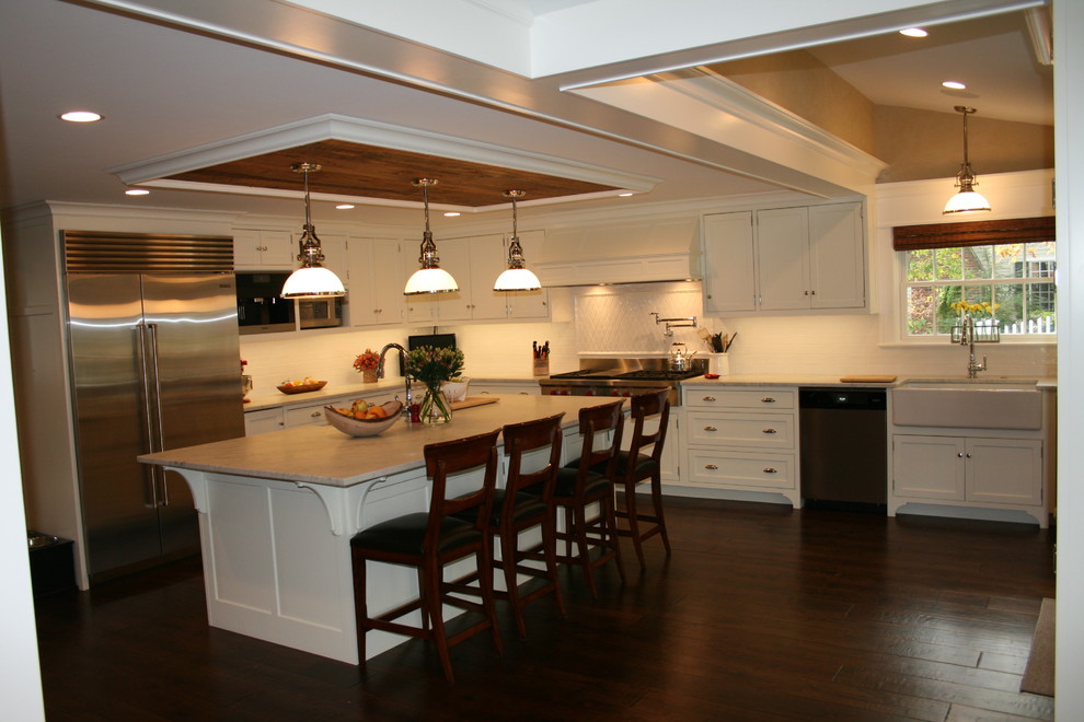 Transitional kitchen photo in Boston
