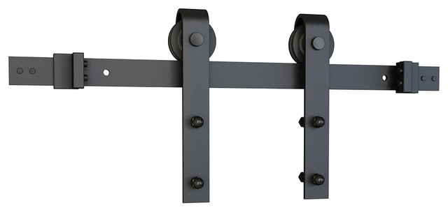 Nash Sliding Door Hardware Kit Transitional Barn Nash Sliding Door Hardware Kit Black Standard 78