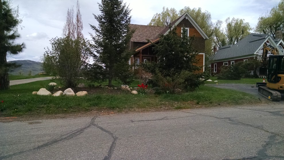 Major redo of a landscape for a quaint home in Steamboat