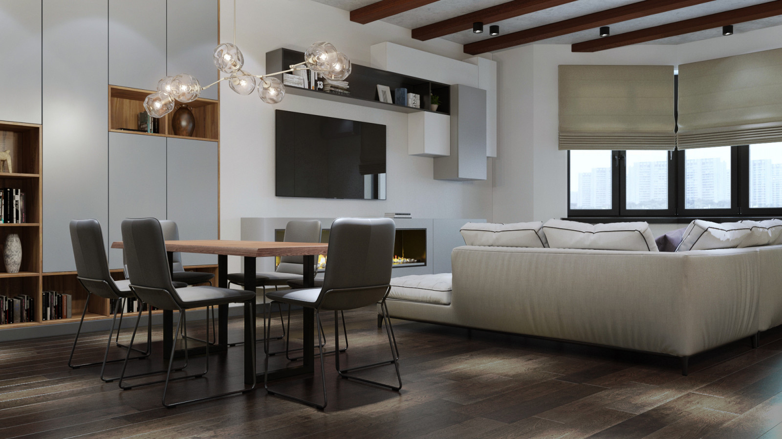 Интерьер квартиры 160 кв.м в Очаково-Матвеевском: современный дизайн