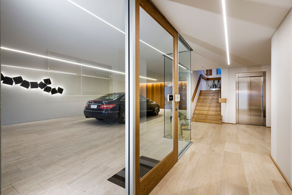 This is an example of a contemporary garage in Perth.