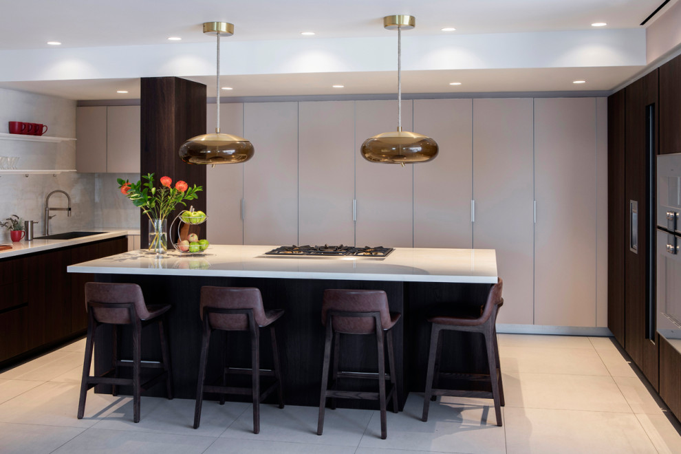 Design ideas for a medium sized contemporary kitchen in New York.