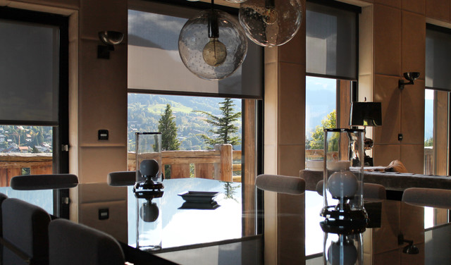 Chalet Infinity rustikal-esszimmer