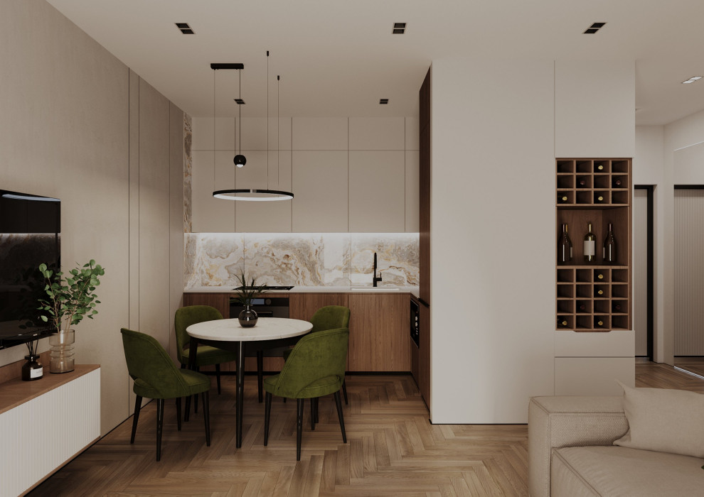 Квартира для семейной пары с ребенком в ЖК Полюса. 57,3 кв.м.