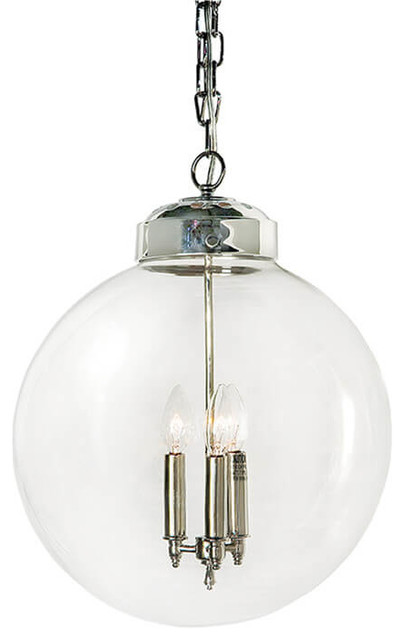 Globe Pendant Polished Nickel Large Transitional Globe Pendant Polished Nickel Large