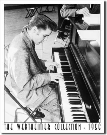 Elvis Presley Playing Piano 16 x 12 Nostalgic Metal Sign