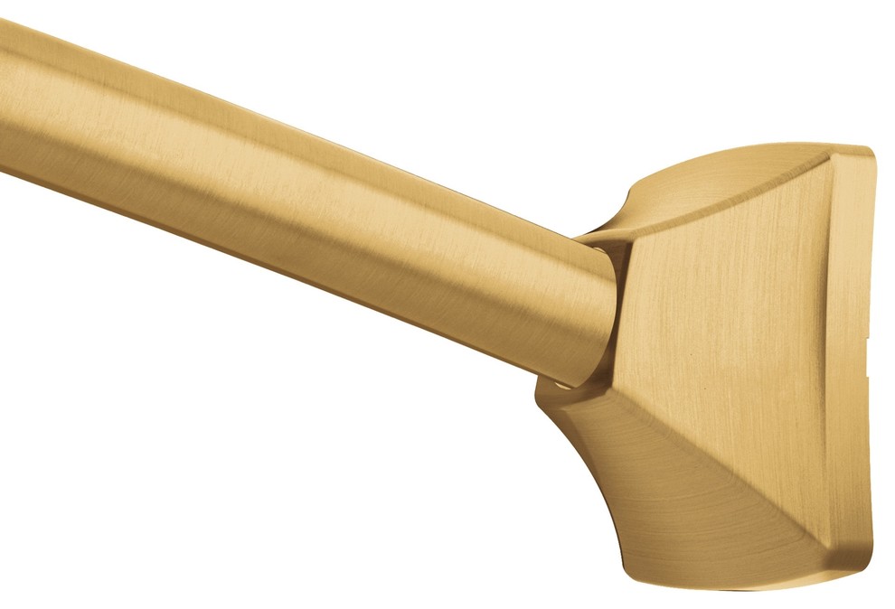 Moen Curved Shower Rods Brushed Gold Adjustable Curved Shower Rod