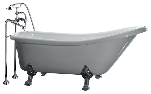 Classic Claw-Foot Tub With Faucet