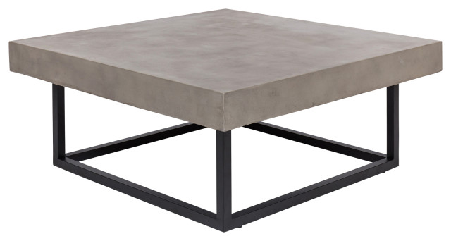 Miami Square Coffee Table Industrial, Square Cement Outdoor Coffee Table