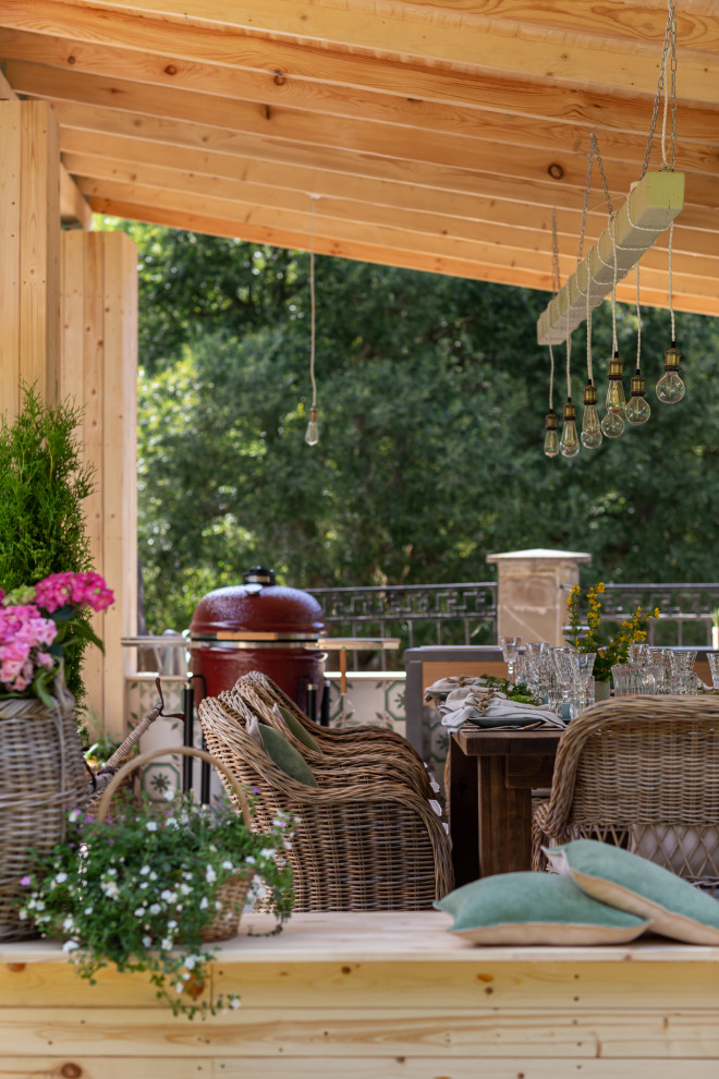 Беседка с летней кухней для Анастасии Вертинской и Степана Михалкова. "На дачу"