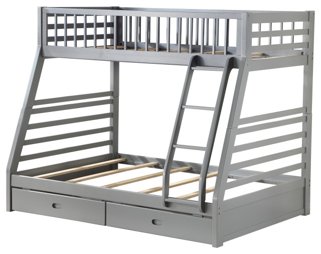 Acme Jason Twin Over Full Bunk Bed With, Acme Furniture Jason Twin Over Full Bunk Bed Espresso