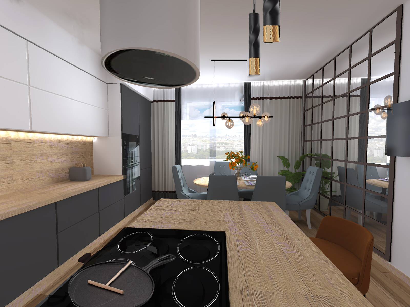 Пальмы в снегу Кухня