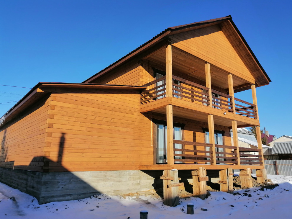 Двухэтажный дом из газобетона