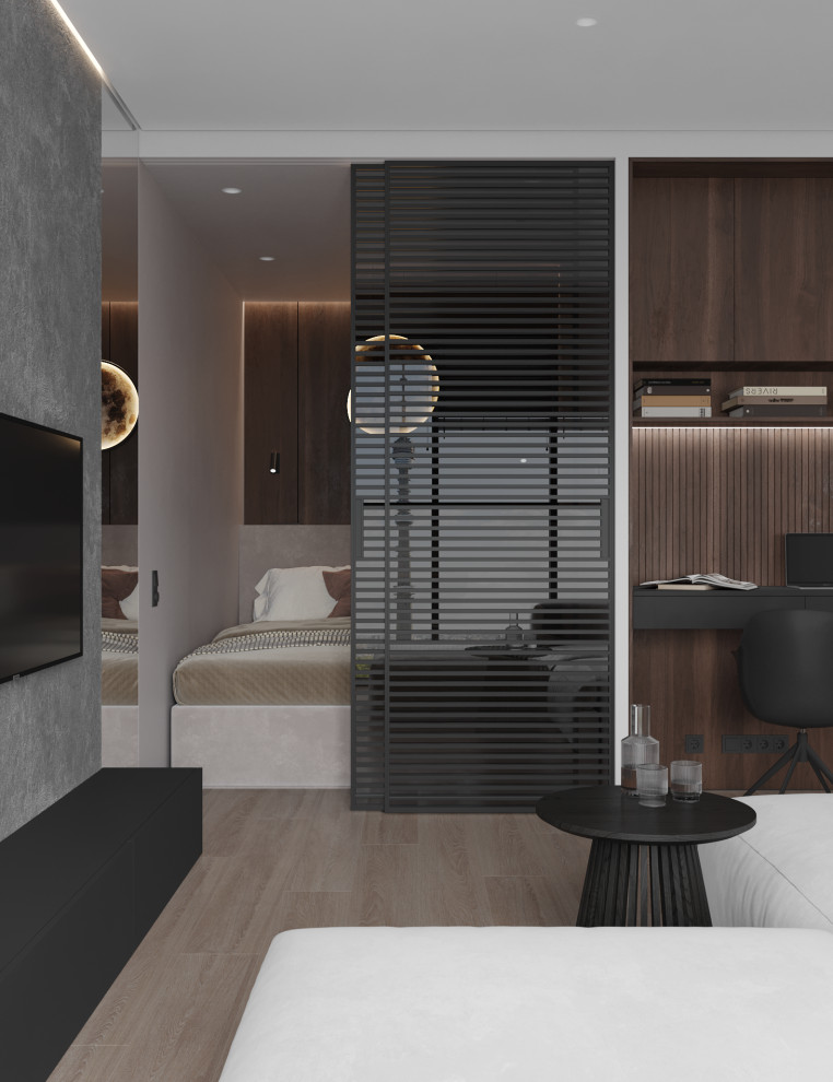 Мужской интерьер на 43кв.м ЖК "Фонвизина