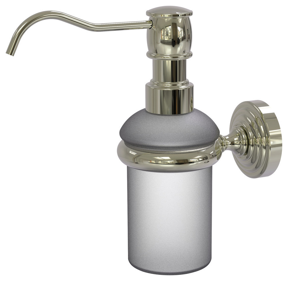 Wall Mounted Soap Dispenser, Antique Bronze, 3"x4"x7" Traditional