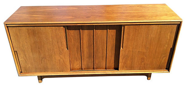 Consigned Scandinavian Style 12-Drawer Credenza