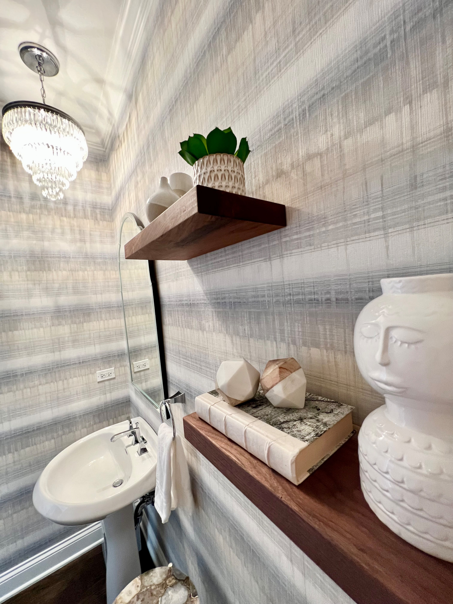 Unique Patterned Powder Room