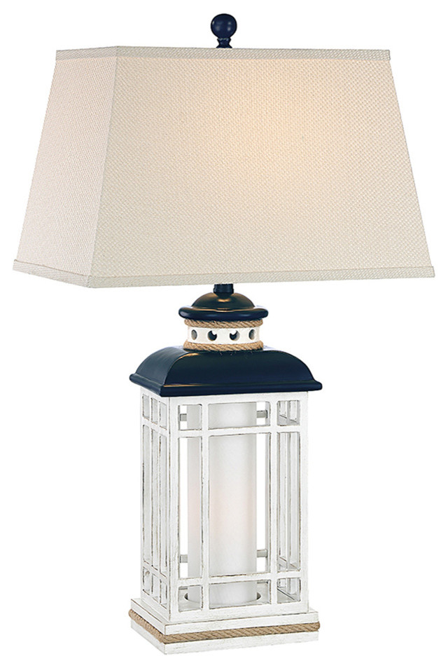Seahaven Coastal Lantern Table Lamp , Coastal Style, 30.5" Beach