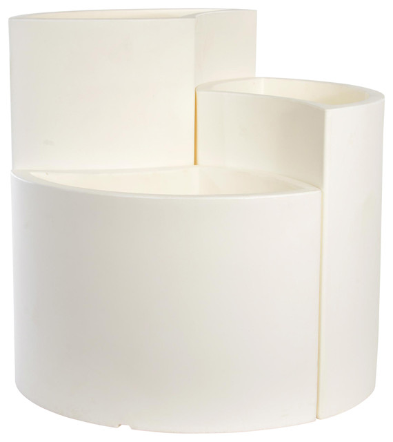 Petal Indoor/Outdoor Plant Pots, White, 3-Piece Set