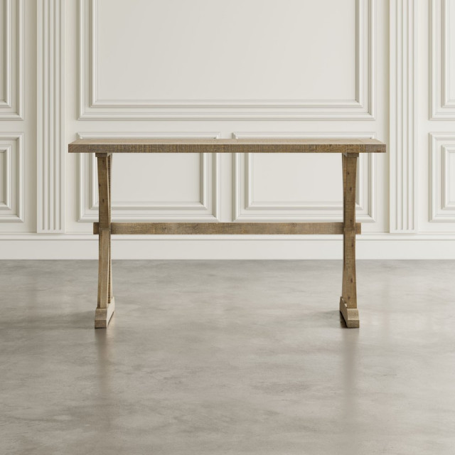 Carlyle Crossing Modern Rustic Distressed Solid Wood Sofa Table with ...