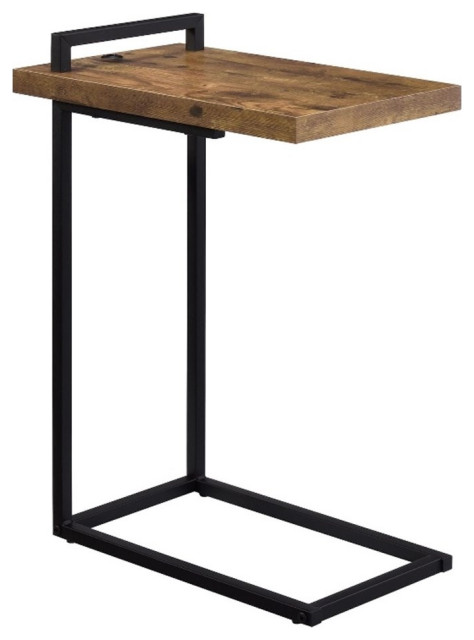 Coaster Usb Table Coaster Maxwell Metal C-shaped Accent Table with USB Charging Port ...
