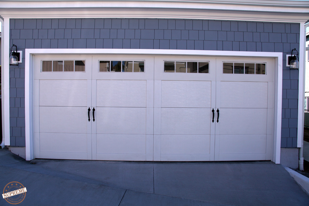 Large modern attached two-car garage in Los Angeles.