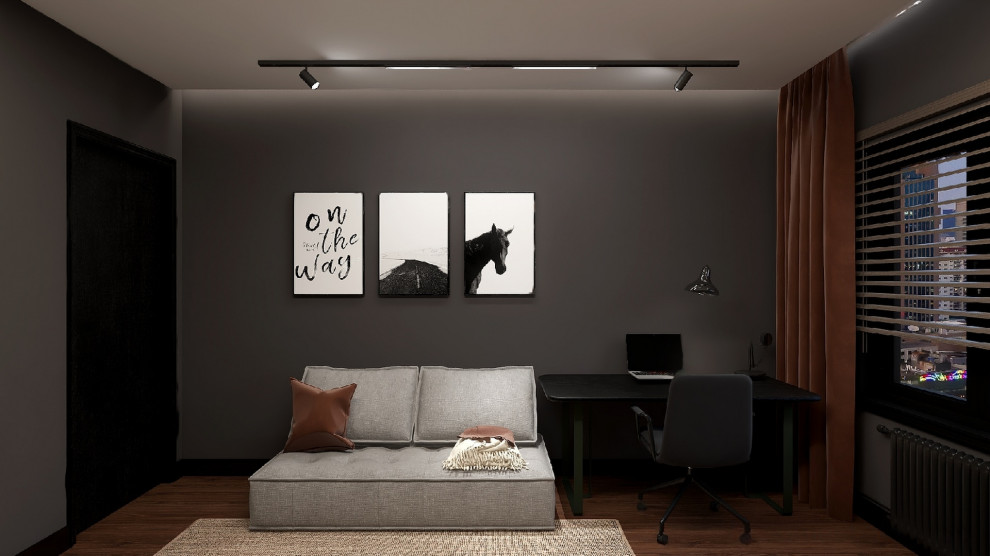 Трешка в стиле лофт для холостяка