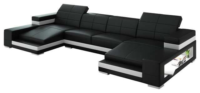 Aubrey Double Chaise Sectional Contemporary Sofas Aubrey Double Chaise Sectional