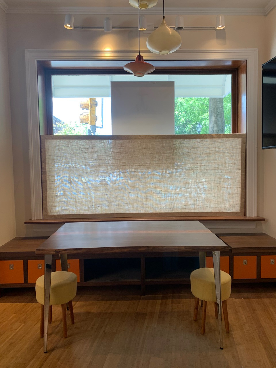 Live Edge Wood and Acrylic Custom Table