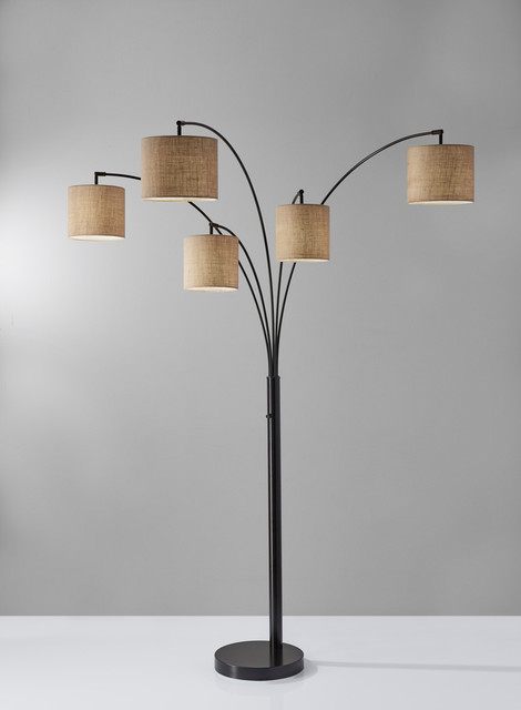 Adesso 4239 26 Trinity 5 Arm Arc Lamp Antique Bronze