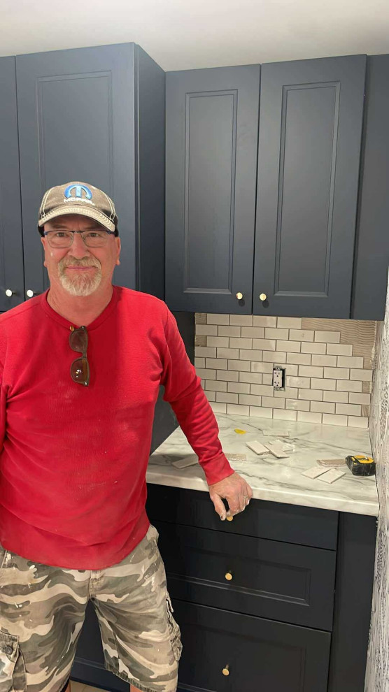 Brent Stanley Nearing the End of the Basement Project.