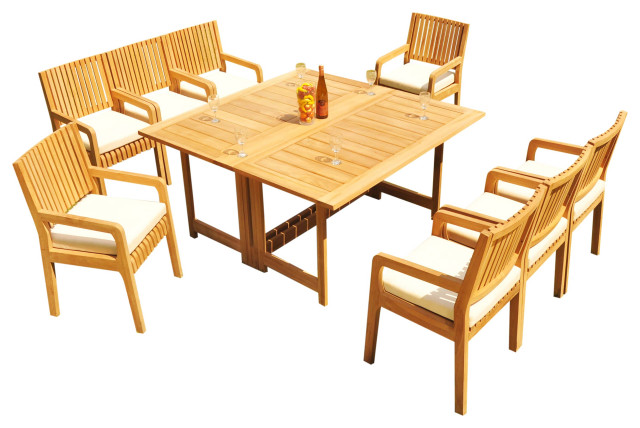 9-Piece Outdoor Teak Dining Set: 60