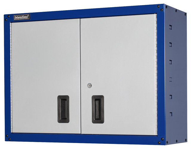 32 Wide 2 Door Wall Cabinet Blue And Gray