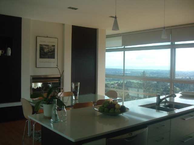 Modern dining room in Auckland.