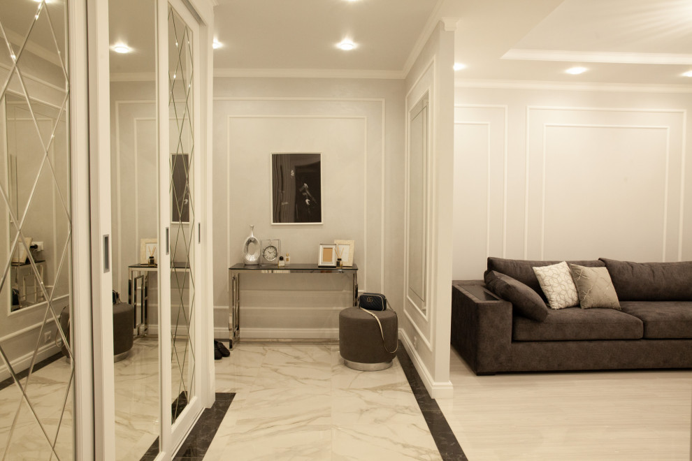 квартира в черно белых тонах