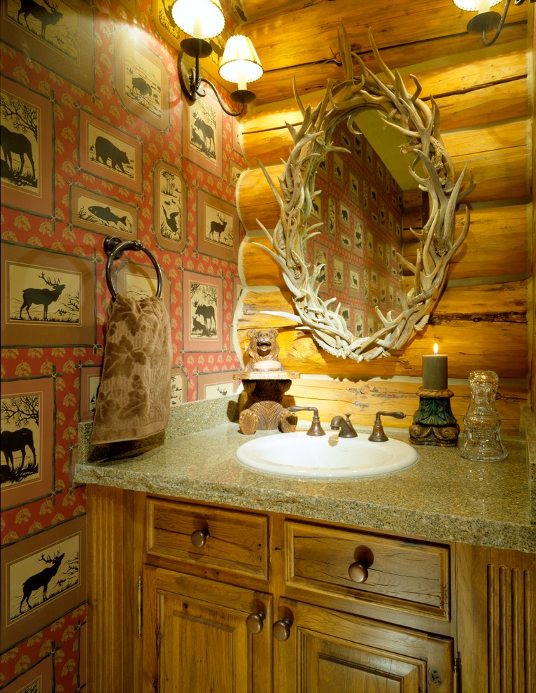 Inspiration for a rustic home design remodel in Phoenix