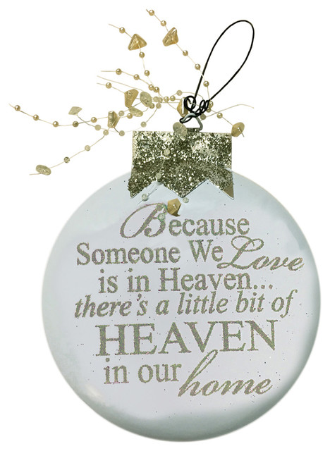 Because Someone We Love Is In Heaven Angel Cream Silver Ornament Because Someone We Love Is In Heaven Angel Cream Silver Ornament