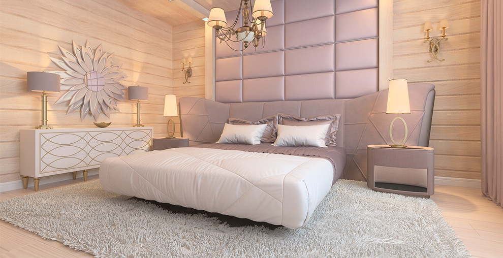 Новогодний интерьер в доме из клееного бруса