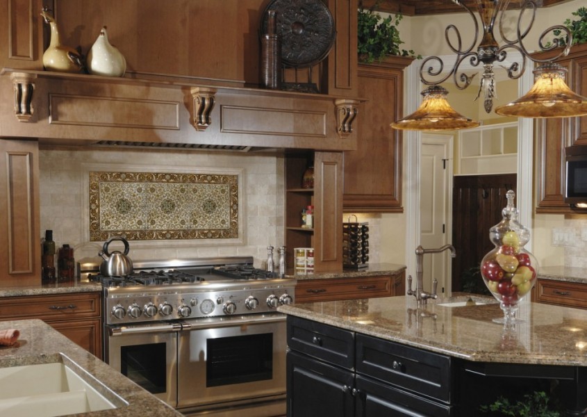 Example of a mountain style kitchen design in Orange County