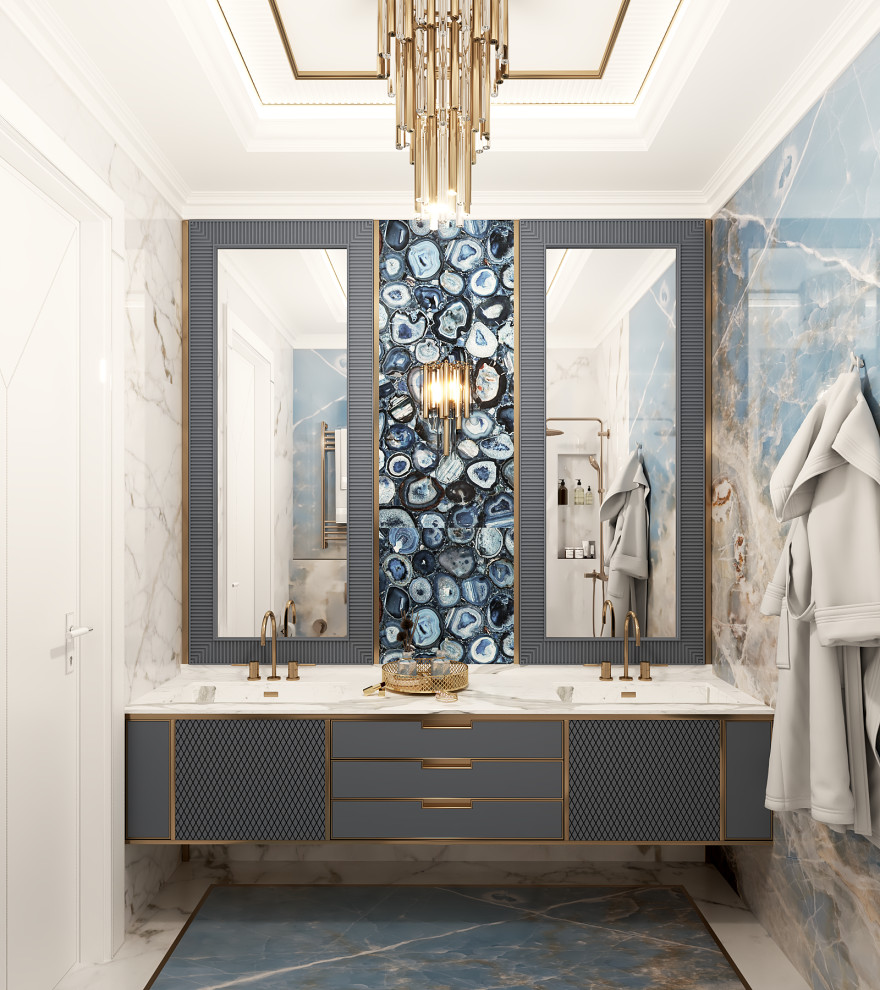 Дизайн интерьера "Гостевой санузел в ЖК "Барин Хаус"