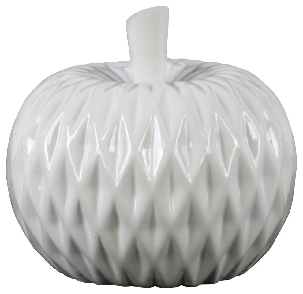 Ceramic Figurine, Gloss White, 5.25"x5.25"x4.75"
