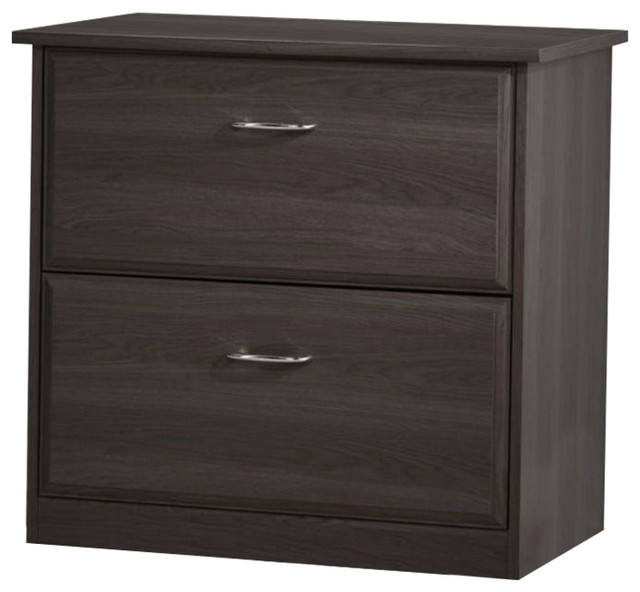 Pemberly Row 2 Drawer File Cabinet In Heather Gray Transitional