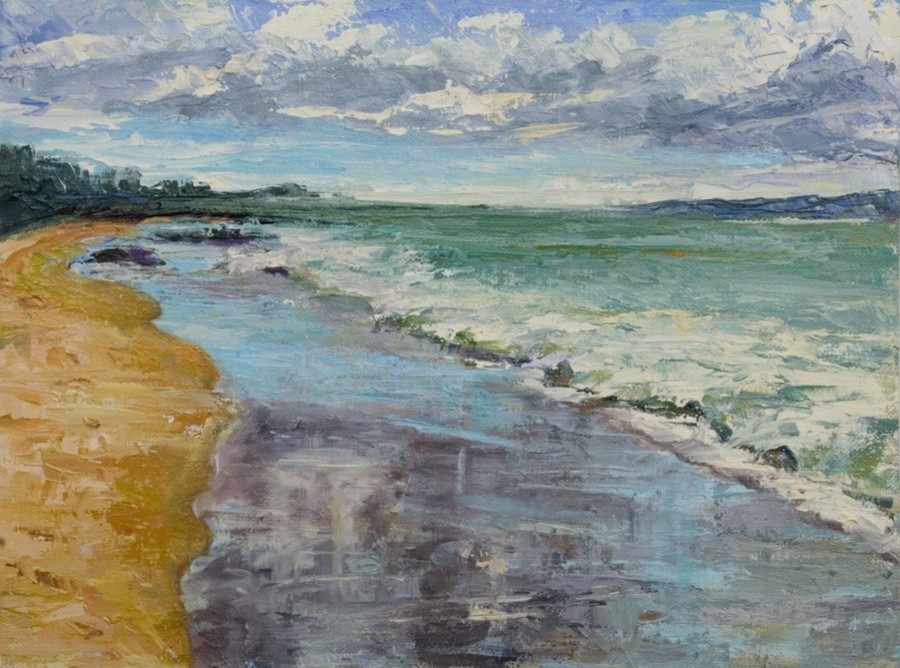 Along the Beach, Original, Painting